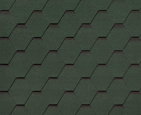 Битумная черепица Roofshield Премиум Стандарт Зеленый с оттенением
