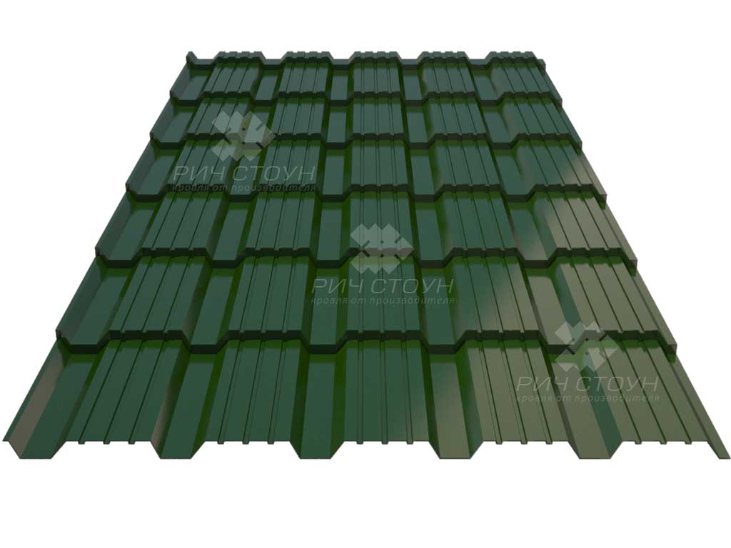Металлочерепица Каскад Матовая Ral 6005 0.5 мм